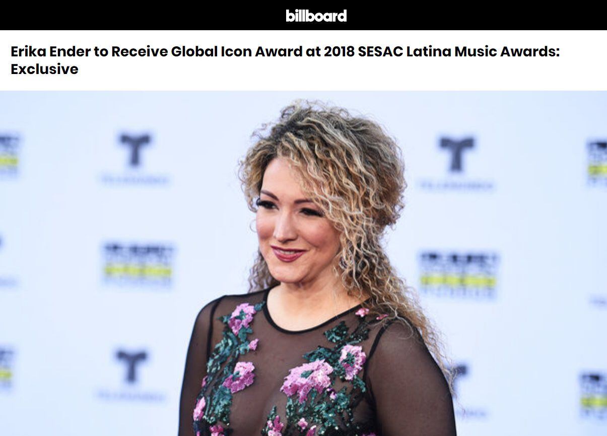¡WEEE! Erika Ender recibe más honores y le otorgarán el Latina Global Icon Award